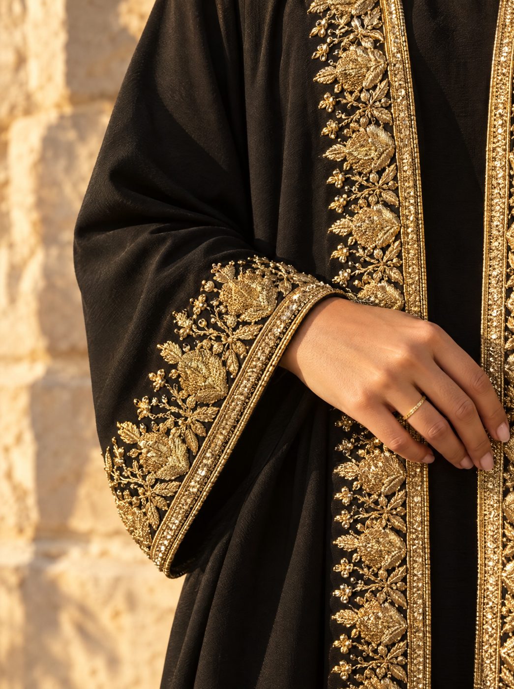 تفصيلة تطريز زري قريبة